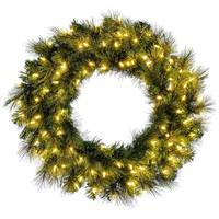 Vickerman 30" Brighton Pine 100 Light Warm White Artificial Christmas Wreath