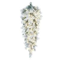 Vickerman 36" Frosted Glacier Pine 50 Light Warm White Artificial Christmas Teardrop