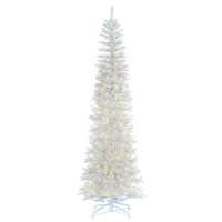 Vickerman 6.5' x 28" White Pencil 400 Light Warm White Artificial Christmas Tree