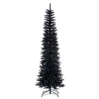 Vickerman 7.5' x 32" Black Pencil Unlit Artificial Christmas Tree