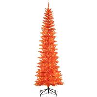 Vickerman 6.5' x 28" Orange Pencil 400 Light Warm White Artificial Christmas Tree