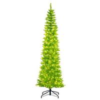 Vickerman 9.5' x 42 Lime Pencil DuraLit 700 Lime Light Artificial Christmas Tree