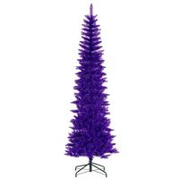 Vickerman 6.5' x 28" Purple Pencil Tree Unlit Artificial Christmas Tree