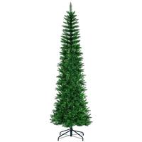 Vickerman 6.5' x 28" Green Tinsel Pencil Tree Unlit Artificial Christmas Tree