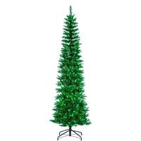 View 6.5' x 28" Green Pencil 400 Light Artificial Christmas Tree