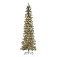 Vickerman 6.5' x 28" Silver Pencil 400 Light Warm White Artificial Christmas Tree
