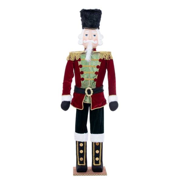 6' Red Velvet Standing Nutcracker Doll
