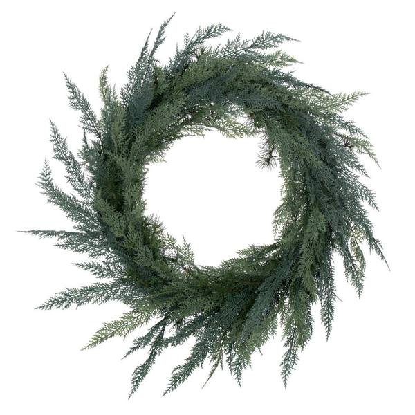 28" Mixed Long Cedar Pine Artificial Christmas Wreath
