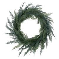 Vickerman 28" Mixed Long Cedar Pine Artificial Christmas Wreath