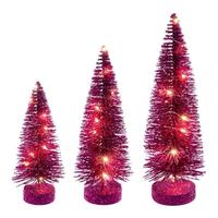 Vickerman 8/10/12" Hot Pink Brush Clear Lights Artificial Christmas Tree