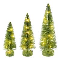 Vickerman 8/10/12" Lime Bottle Brush Clear Lights Artificial Christmas Tree