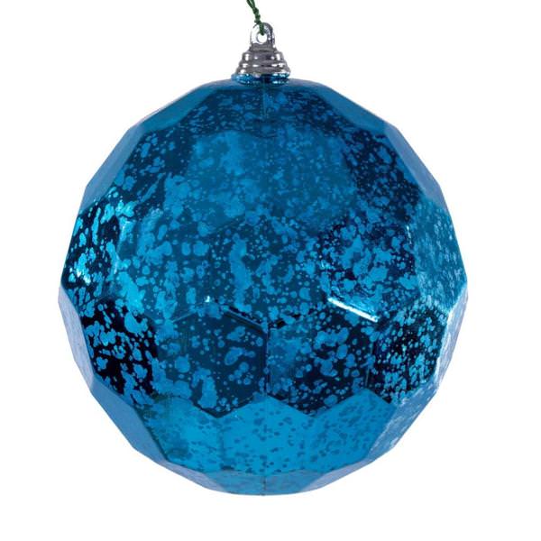 4.75" Turqouise Honeycomb Mercury Christmas Ornament (4 Pack)