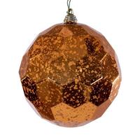 Vickerman 4.75" Burnish Orange Honeycomb Mercury Christmas Ornament (4 Pack)
