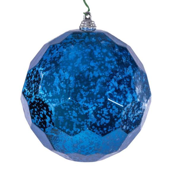 4.75"  Midnight Blue Honeycomb Mercury Christmas Ornament (4 Pack)