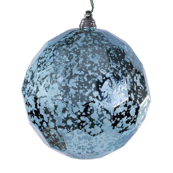4.75"  Baby Blue Honeycomb Mercury Christmas Ornament (4 Pack)