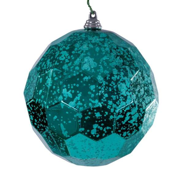 4.75" Teal Honeycomb Mercury Christmas Ornament (4 Pack)