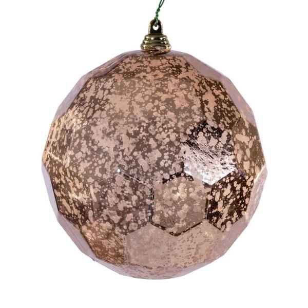 4.75" Rose Gold Diamond Mercury Christmas Ornament (4 Pack)