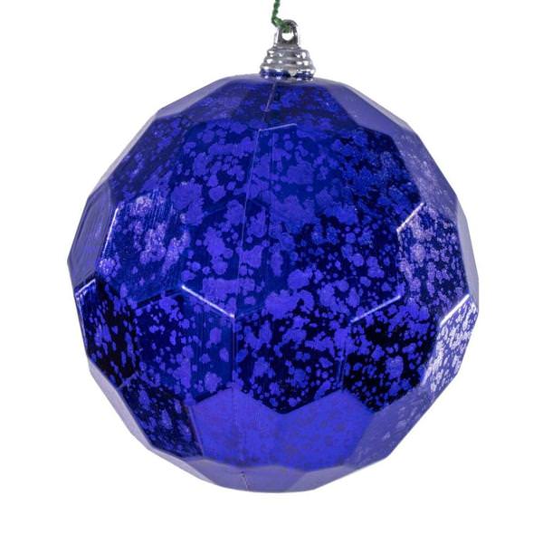 4.75" Purple Honeycomb Mercury Christmas Ornament (4 Pack)