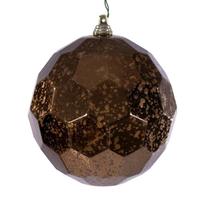 Vickerman 4.75" Mocha Diamond Mercury Christmas Ornament (4 Pack)