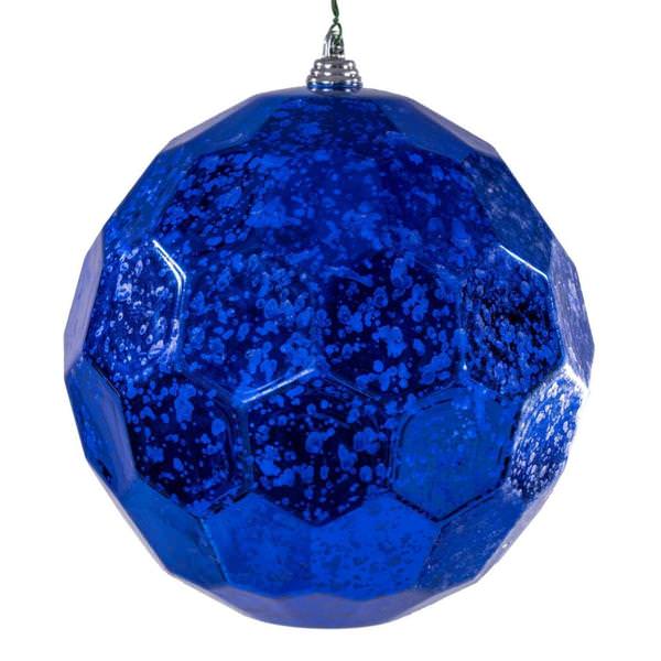 6" Blue Honeycomb Mercury Christmas Ornament (2 Pack)