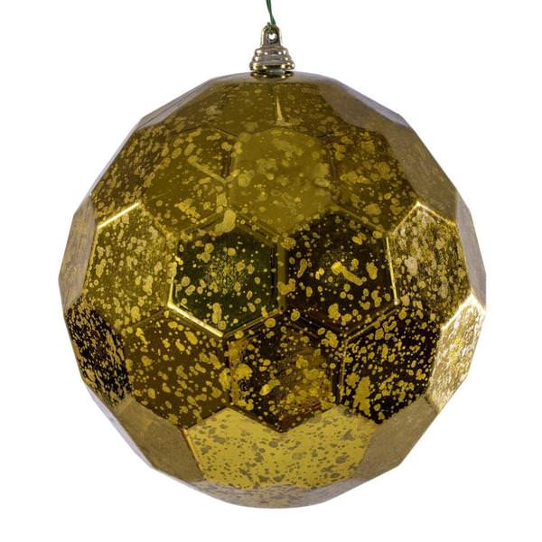 6" Olive Honeycomb Mercury Christmas Ornament (2 Pack)