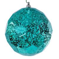 Vickerman 6" Teal Mirror Mercury Christmas Ornament (2 Pack)