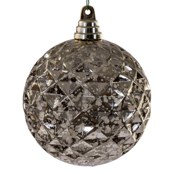 4.75" Champagne Diamond Mercury Christmas Ornament (4 Pack)