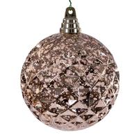 Vickerman 4.75" Rose Gold Diamond Mercury Christmas Ornament (4 Pack)