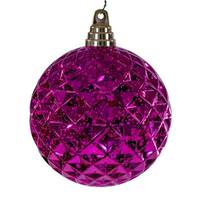 Vickerman 4.75" Fuchsia Honeycomb Mercury Christmas Ornament (4 Pack)