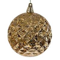 Vickerman 6" Gold Honeycomb Mercury Christmas Ornament (2 Pack)