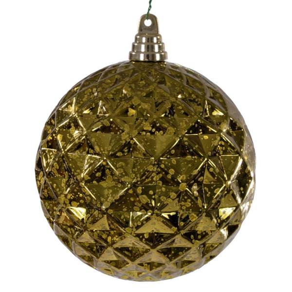 6" Olive Honeycomb Mercury Christmas Ornament (2 Pack)
