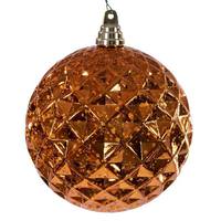 Vickerman 6" Burnish Orange Diamond Mercury Christmas Ornament (2 Pack)