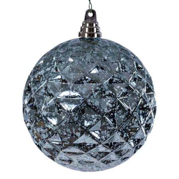 6" Baby Blue Diamond Mercury Christmas Ornament (2 Pack)
