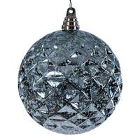 Vickerman 6" Baby Blue Diamond Mercury Christmas Ornament (2 Pack)