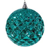 Vickerman 6" Teal Diamond Mercury Christmas Ornament (2 Pack)