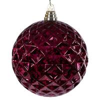 Vickerman 6" Burgundy Diamond Mercury Christmas Ornament (2 Pack)