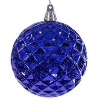 Vickerman 6" Purple Diamond Mercury Christmas Ornament (2 Pack)