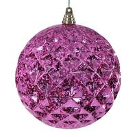 Vickerman 6" Pink Diamond Mercury Christmas Ornament (2 Pack)
