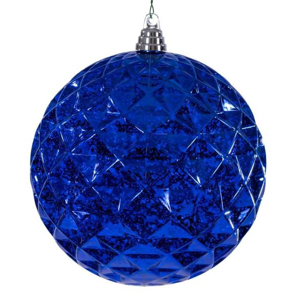 8" Blue Mirror Mercury Christmas Ornament