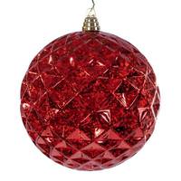 Vickerman 8" Red Diamond Mercury Christmas Ornament