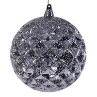 Vickerman 8" Silver Diamond Mercury Christmas Ornament