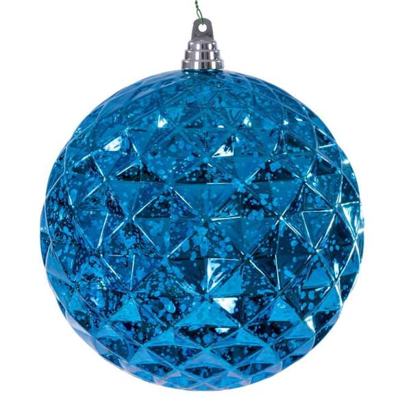 8" Turquoise Mirror Mercury Christmas Ornament