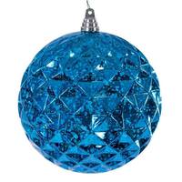 Vickerman 8" Turquoise Mirror Mercury Christmas Ornament