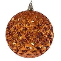 Vickerman 8" Burnish Orange Diamond Mercury Christmas Ornament