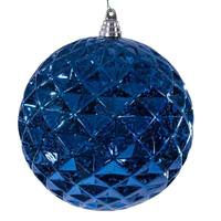 Vickerman 8" Midnight Blue Diamond Mercury Christmas Ornament