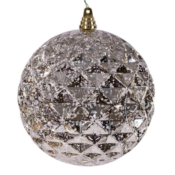 8" Oat Diamond Mercury Christmas Ornament