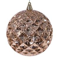 Vickerman 8" Rose Gold Diamond Mercury Christmas Ornament