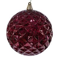 Vickerman 8" Burgundy Diamond Mercury Christmas Ornament
