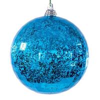 Vickerman 4" Turquoise Mirror Mercury Christmas Ornament (6 Pack)