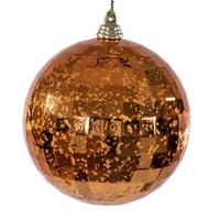 Vickerman 4" Burnish Orange Mirror Mercury Christmas Ornament (6 Pack)